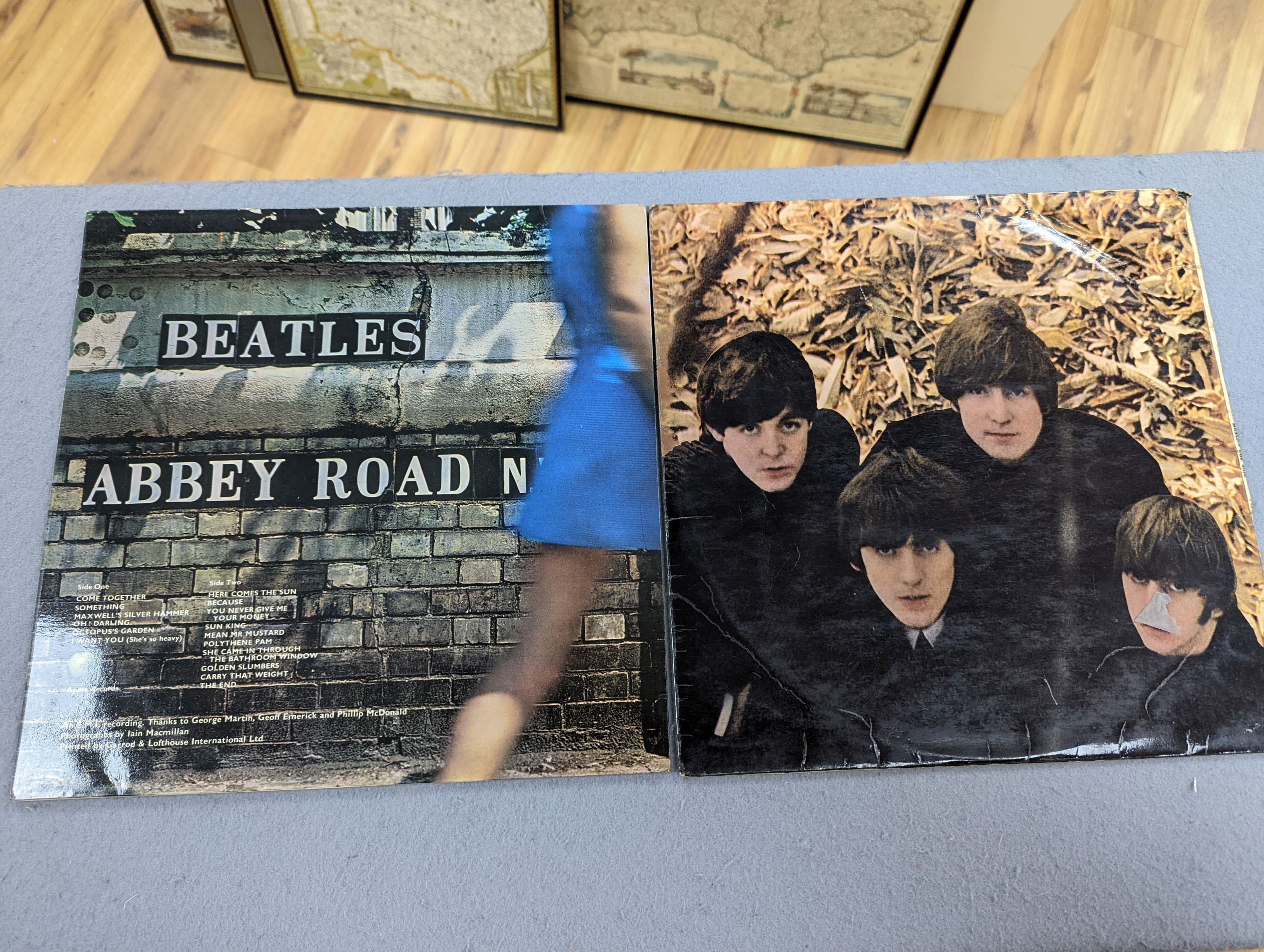 A group of Beatles and related vinyl LP's